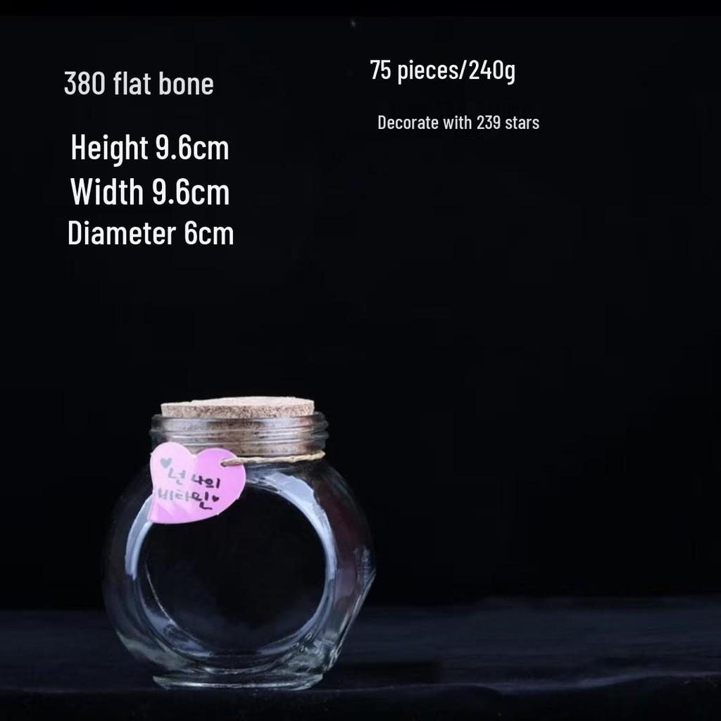 DIY Cork Star Wishing Drift Bottle - Clear Glass Ocean Lucky Star Bottle