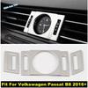 For Volkswagen Passat B8 2016 - Car Dashboard Air Conditioning AC Vent Outlet / Center Clock Decoral Accessories Cover Trim