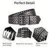 Punk Style Rivet Belt For Men And Women, Ideal choice for Gifts