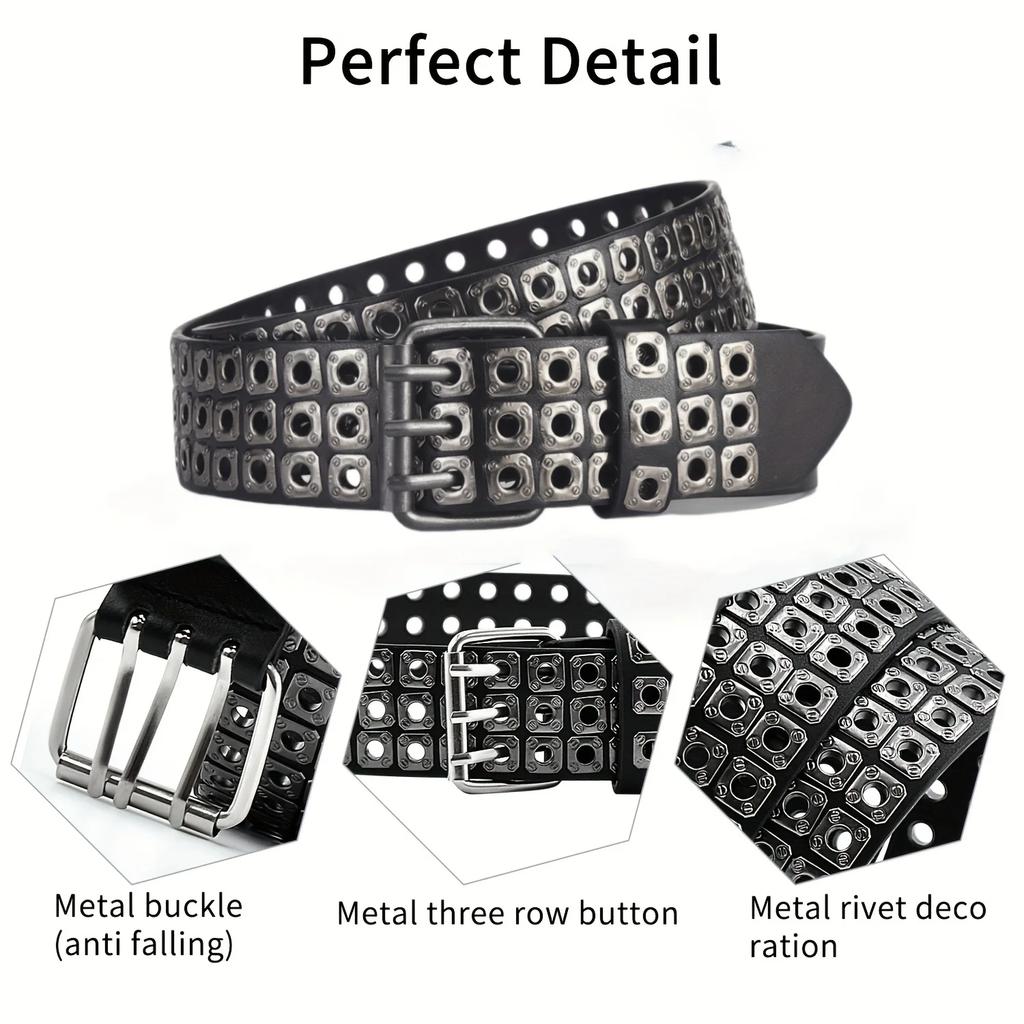 Punk Style Rivet Belt For Men And Women, Ideal choice for Gifts