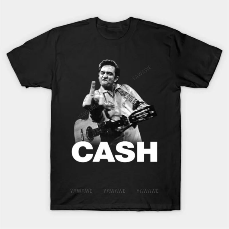 

Mens brand fashion tshirt Summer T shirts For Men Cool Johnny Cash Vintage T Shirt male oneck short sleeve casual tops S