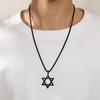  Star of David Necklace Stainless Steel Box Chain Classic Hexagram Six-pointed Star Pendant Chain for Men Jewish Jewelry