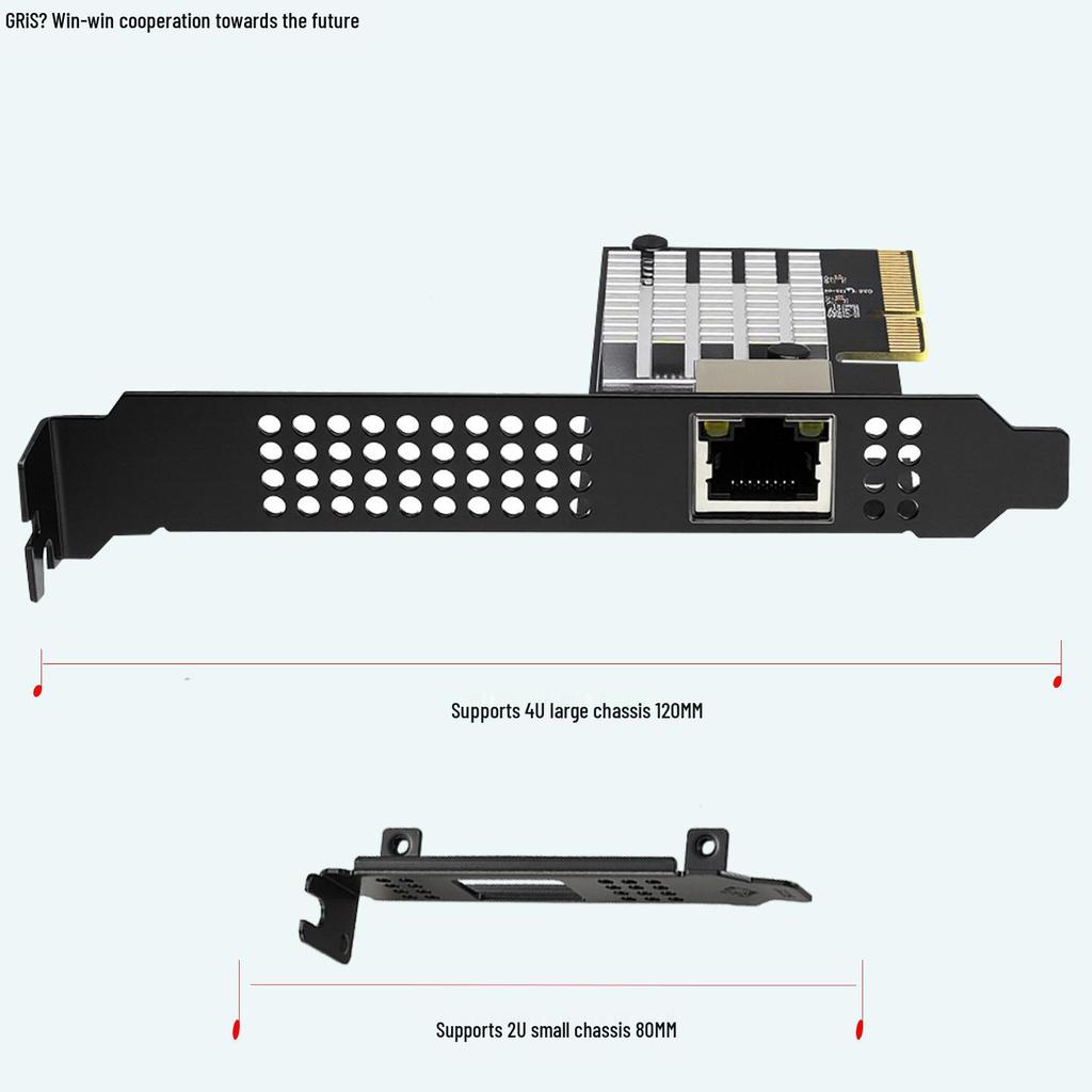 PCI-E 10G Network Card X4 with Realtek RTL8127 for Desktop RJ45.