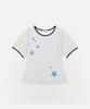 Eobdeulaepeuteu Dot Star Ringer Slim T-Shirts [White]