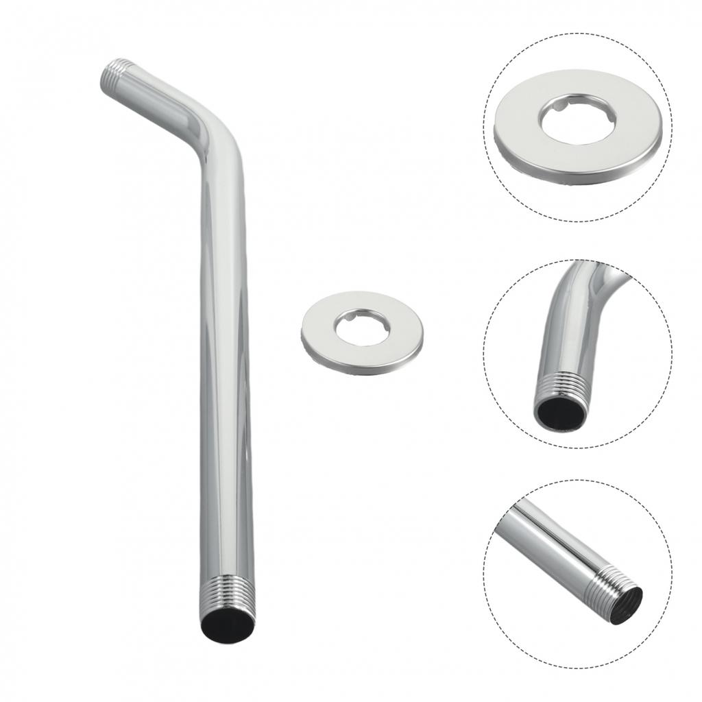 Shower Head Extension Pipe Tube Extender 15-35cm G1/2\"