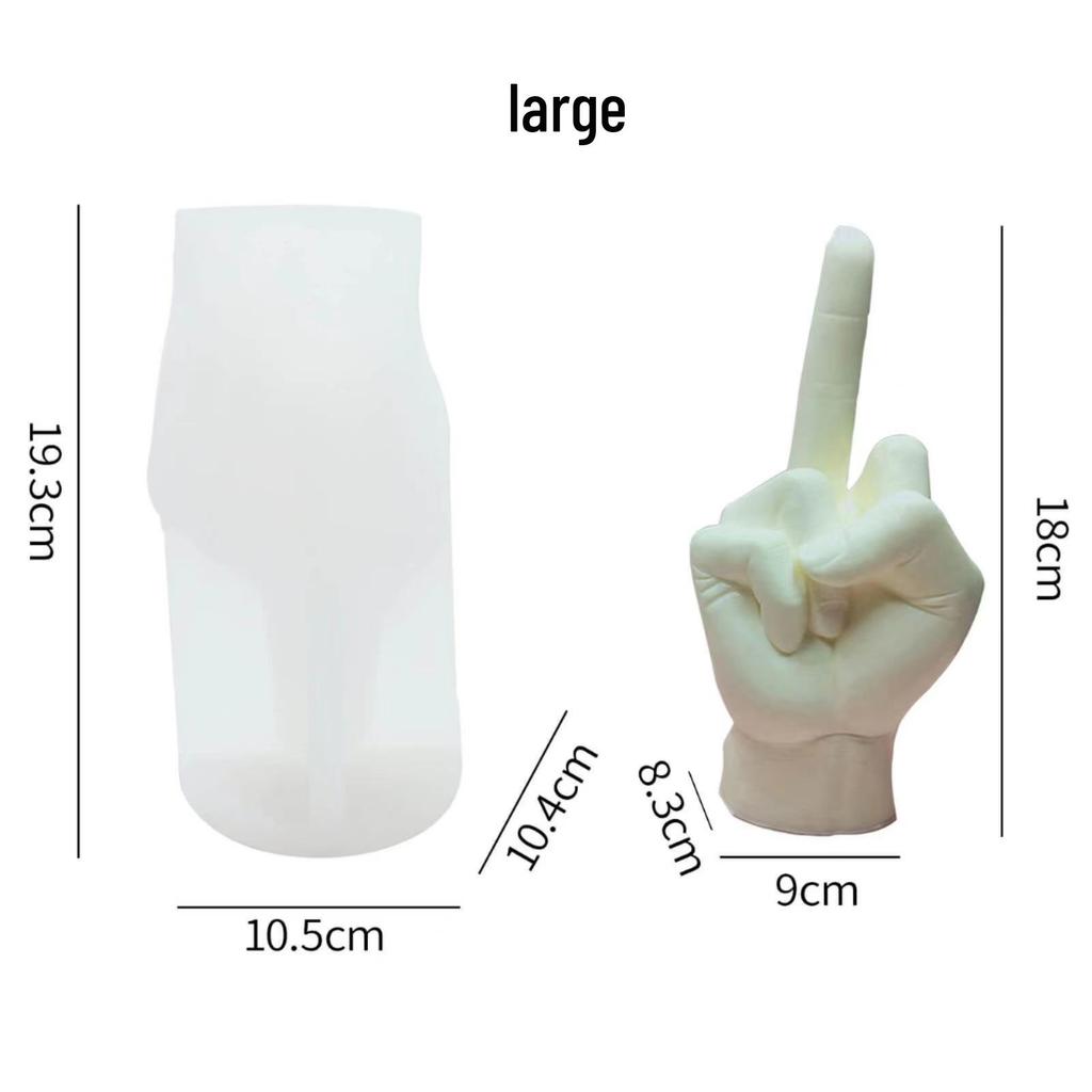 Handmade Middle Finger Silicone Mold for Aromatherapy & Cake Decoration