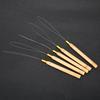 5pcs Hair Extensions Loop Needle Wooden Threader Wire Pulling Hook Tool for Hair  Extension