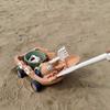 Korean Children's Wheat Straw Beach Toy Set: Boat & Handcart with Water Play and Sand Shovels