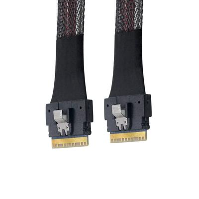 ChenYang CY 8i Host Male To Male Slimline SAS Target 50cm SFF-8654 74-Pin SFF-8654 74-Pin PCI-E 4.0 Cable,