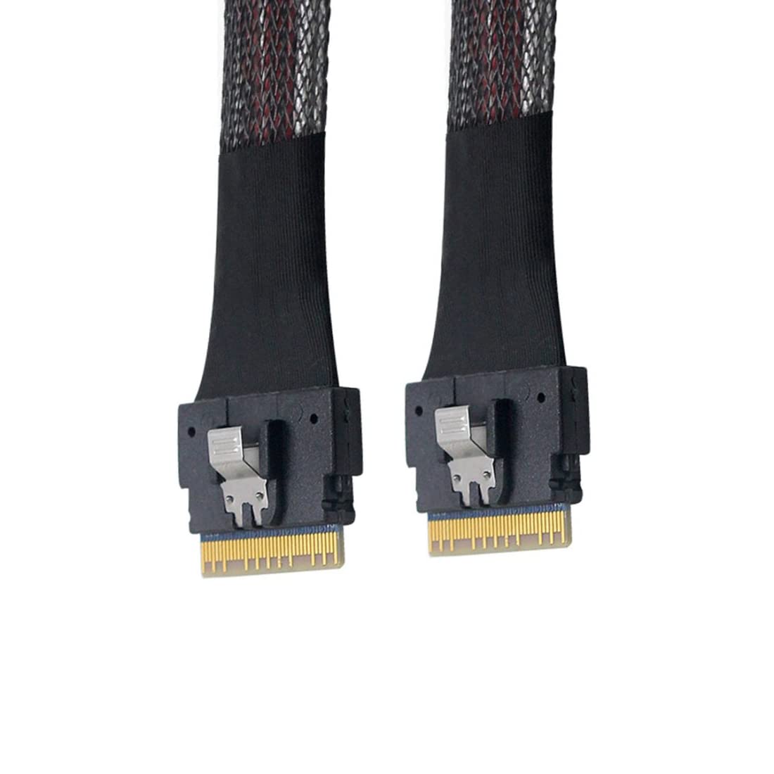 

ChenYang CY 8i Host Male to Male Slimline SAS Target 50см SFF-8654 74-контактний SFF-8654 74-контактний кабель PCI-E 4.0, чорний