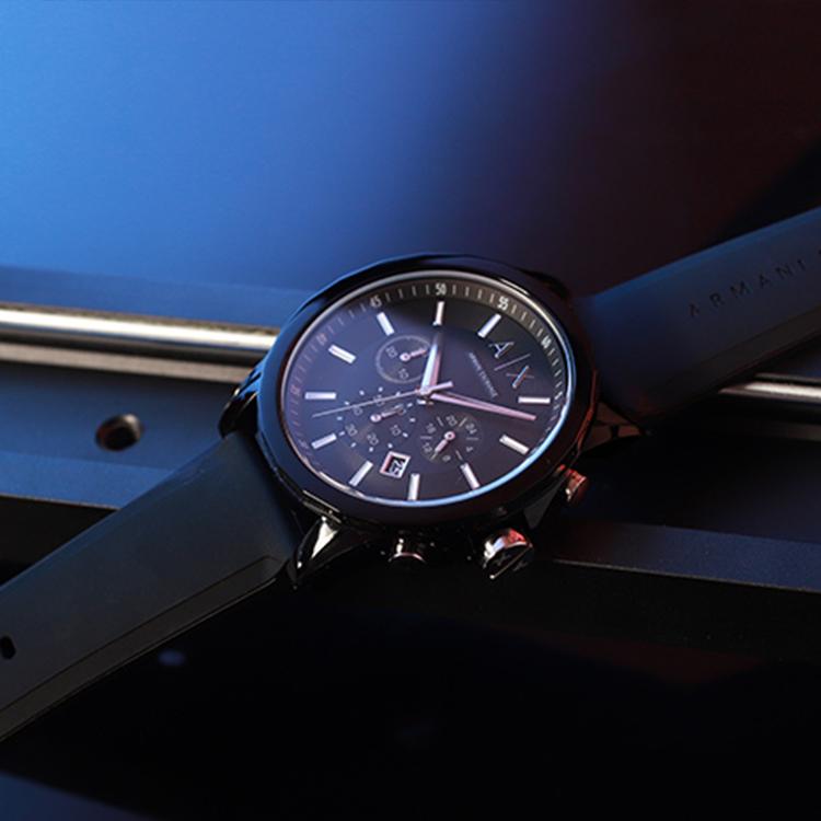 Armani Exchange AE Darth Vader Wrist Watch Quartz Movement Silicone Strap Black Dial Men's Watches AX1326