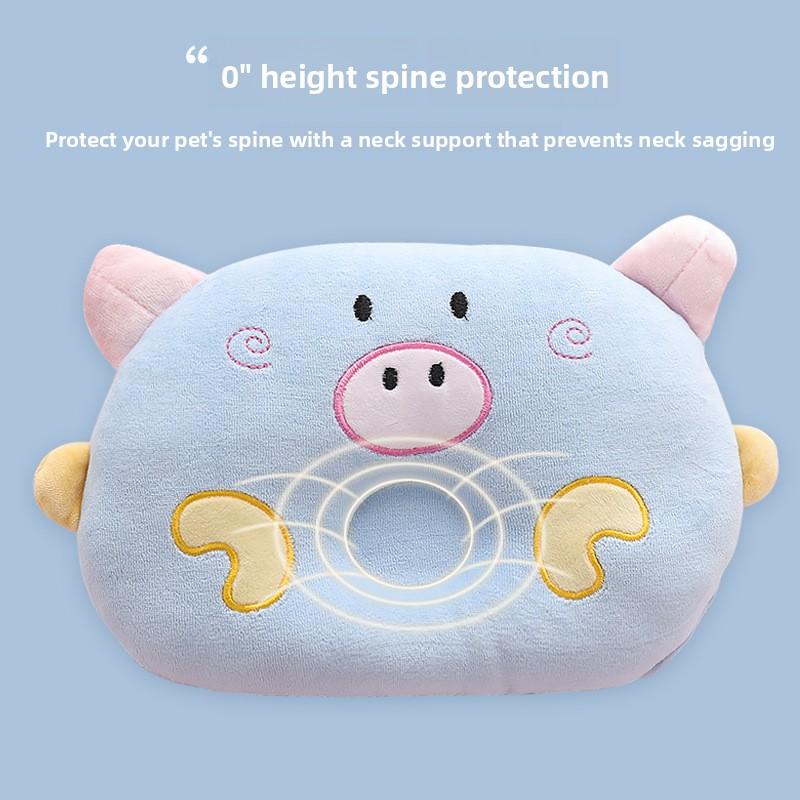 Cute Pig-patterned Pillows for Pet Dogs To Sleep On, Protecting The Cervical Vertebrae. Deep Sleep Pillows for Dogs and Cats