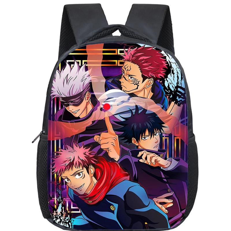 Anime Jujutsu Kaisen Backpack Boys Girls Kindergarten Book Bag Children School Bags Manga Gojo Satoru Yuji Itadori Backpack Gift