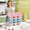 Bento Lunch Box With Reusable 5 Compartment Bento Box With Lid Compatible For Bento Snack Containers For Travel And Work