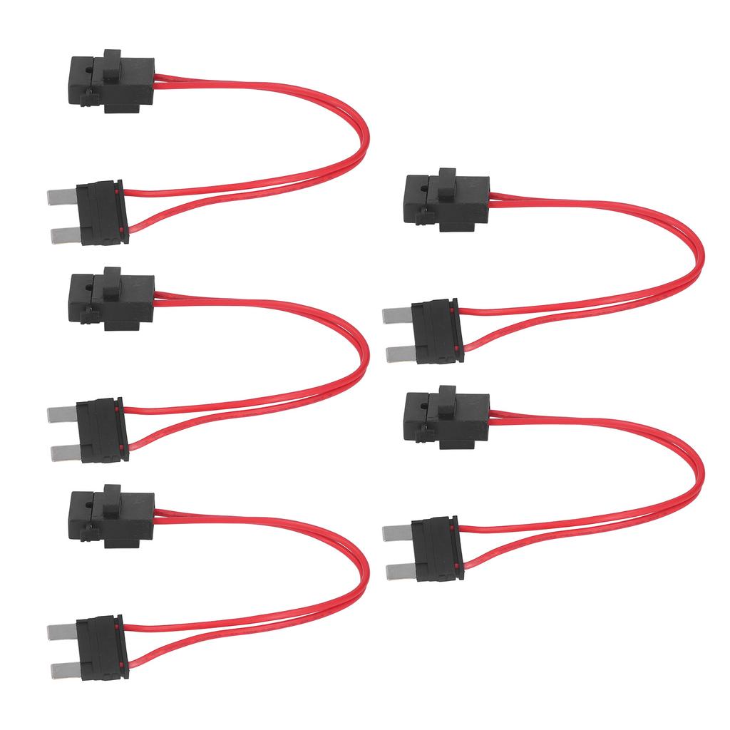 5Pcs Car Fuse Holder Connector Mini Heavy Duty Wire Extension for Vehicle ATM 20A 16AWG with 5 Fuses ACL L 29.2mm