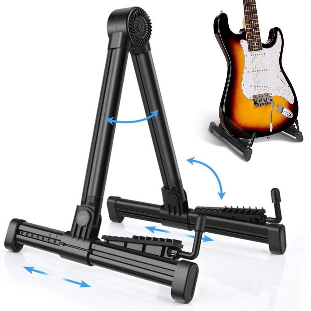 Guitar Stand Folding A Frame Guitar Holder Adjustable Instrument Stand for Acoustic Electric Guitar Bass Ukulele Banjo