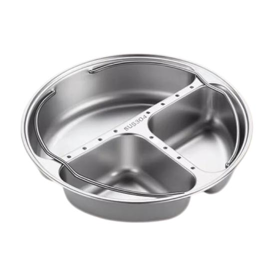 Stainless Steel Divided Steamer Basket with 46085 Grids Multi-Functional Stackable Steamer for Food