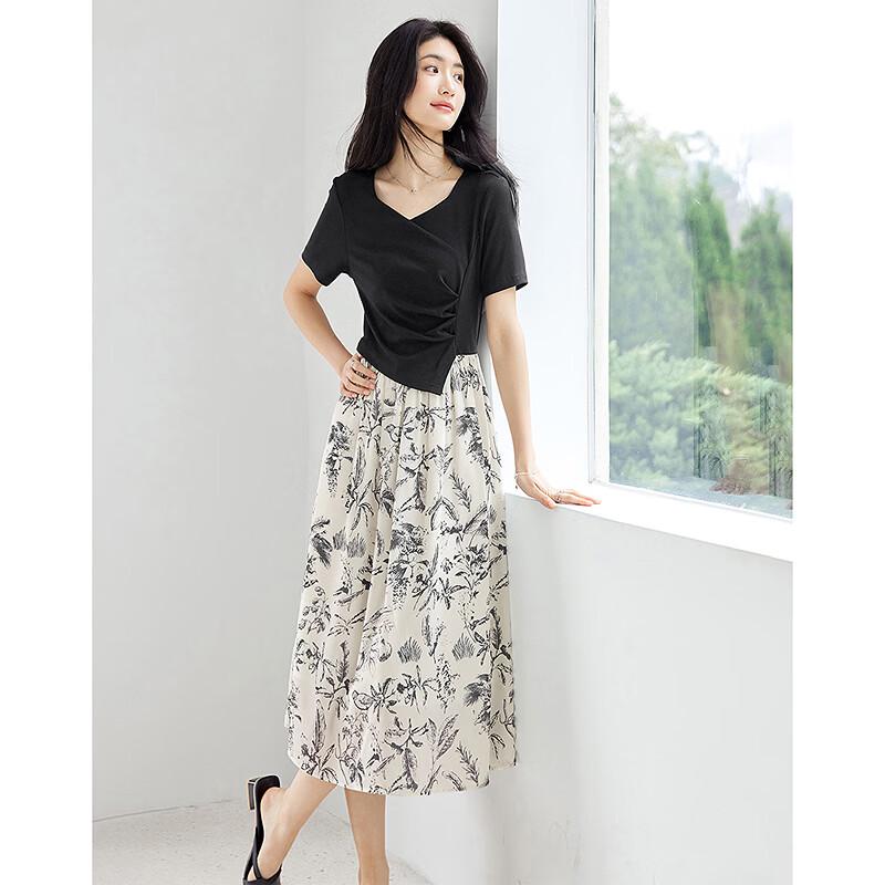 Elegant Petite A-Line Midi Dress M