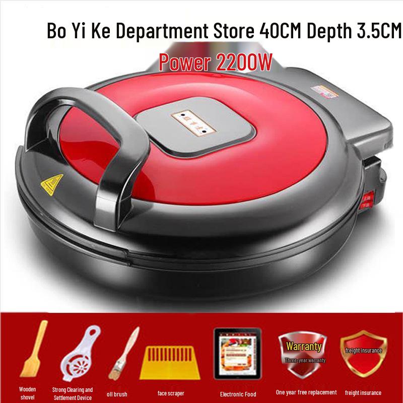 40CM Large Electric Griddle: Double-Sided Non-Stick Crepe & Pancake Pan for Home or Commercial Use