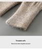 Men's Thick Cable Knit Wool Cardigan Sweater - Camel