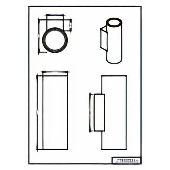 Applique murale - marley - trio - acier - 2 x gu10 - 35w - argenté