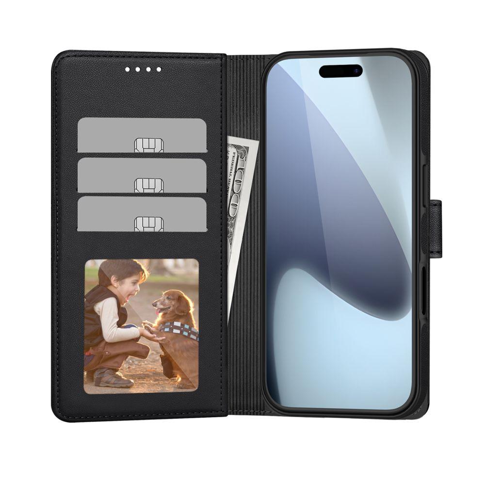 Etui pokrowiec z klapką miejscem na karty do iPhone 17 Pro MagSafe Wallet - czarny mat