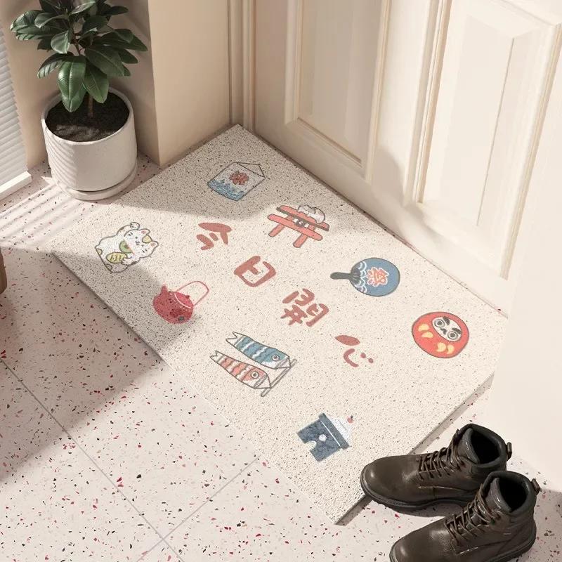 Cartoon Cat Series Mat Non-slip Easy To Clean Rug Wrinkle-Resistant Doormat Indoor Washroom Entrance Decorative Washable Carpet