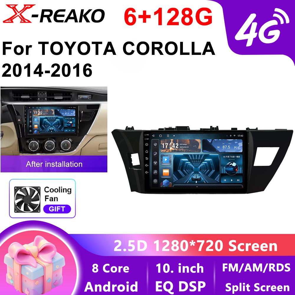 For Toyota Corolla Ralink 2013 2014 2015 2016 Car Radio Carplay 2Din Android Stereo Multimedia Video Player Navigation GPS