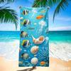 Pearl Starfish Beach Towel - Quick Dry Microfiber with Shell & Wave Print, Soft Sand Free Blanket for Summer & Pool