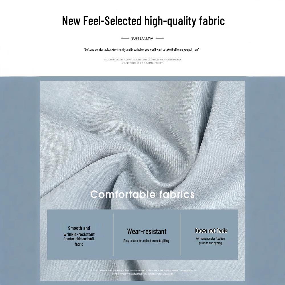 Yamamoto Blue High-Waisted Slimming Straight-Leg Textured Wide-Leg Pants 2025