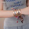 European and American Silk Scarf Winding Wide Surface Hollow Bracelet Personality Exaggerated Bracelet Jewelry Women