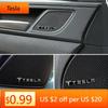 Autoaufkleber Tesla 4 Stück Metall Auto Audio Sound Abzeichen Aufkleber Emblem Dekoration für Tesla Logo Model S Model X Model 3 Road