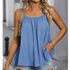 Women's Casual Solid Color Loose Pleated Sleeveless Camisole Top Sleeveless Camisole Top