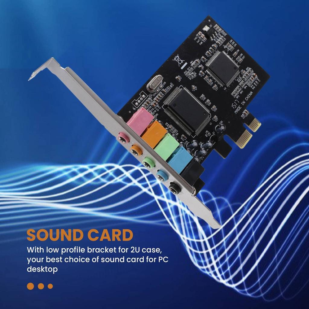 Internal Sound Card for Ahvqevn 5.1, Low-profile Bracket, 3D Stereo PCI-E, 8738 Chip, 3264-bit Sound Card with PCI.