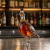Yousheng Chicken Shape Whiskey Decanter, Hand Blown Glass Bird Liquor Dispenser, Animal Wine Pourer for Home Bar, Gift for Whiskey Lovers