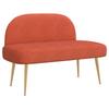 Padded Bench with Backrest Red Orange 110 X 60 X 76 Cm