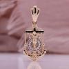Fashion Hollowed Out Creative Boat Anchor Pendant Necklace Artificial Zircon Rose Gold Color Italian Craft Retro Style Necklace