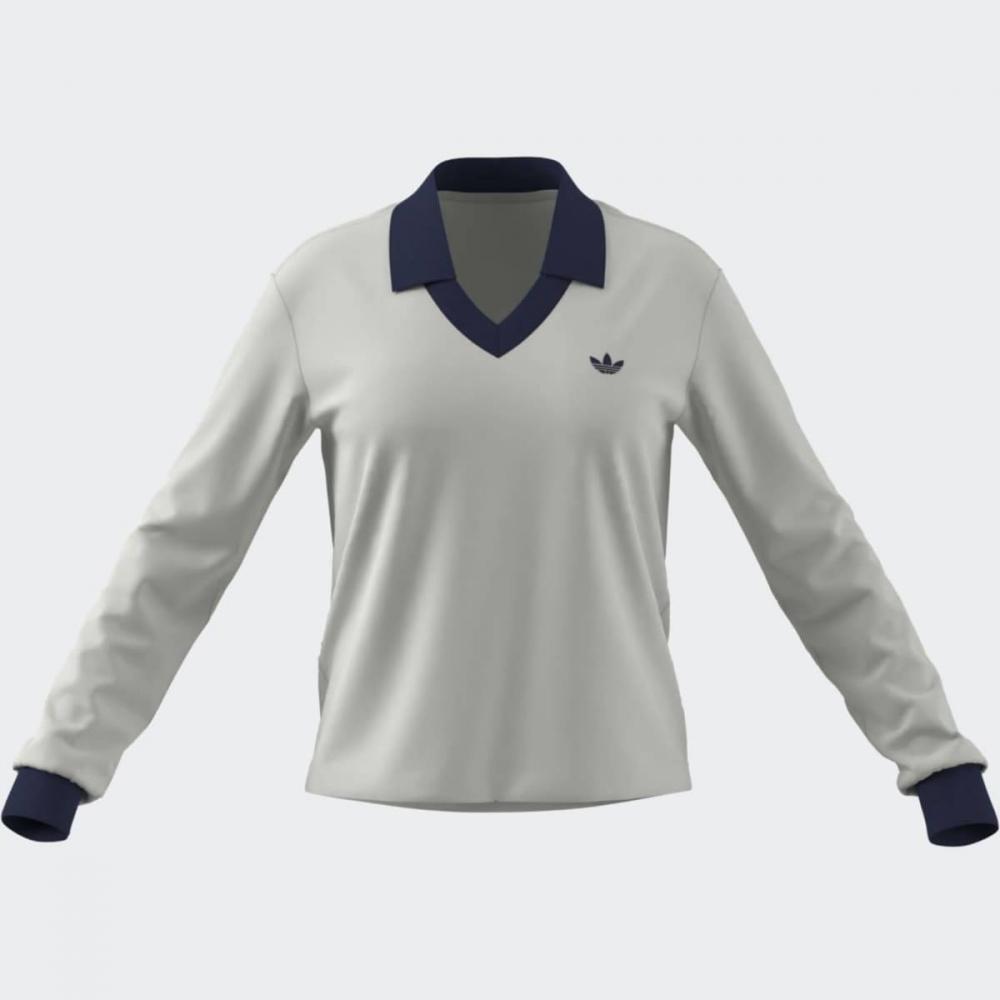 Adidas V Neck Ls Regular Fit White  Kc9319 AXS(85)