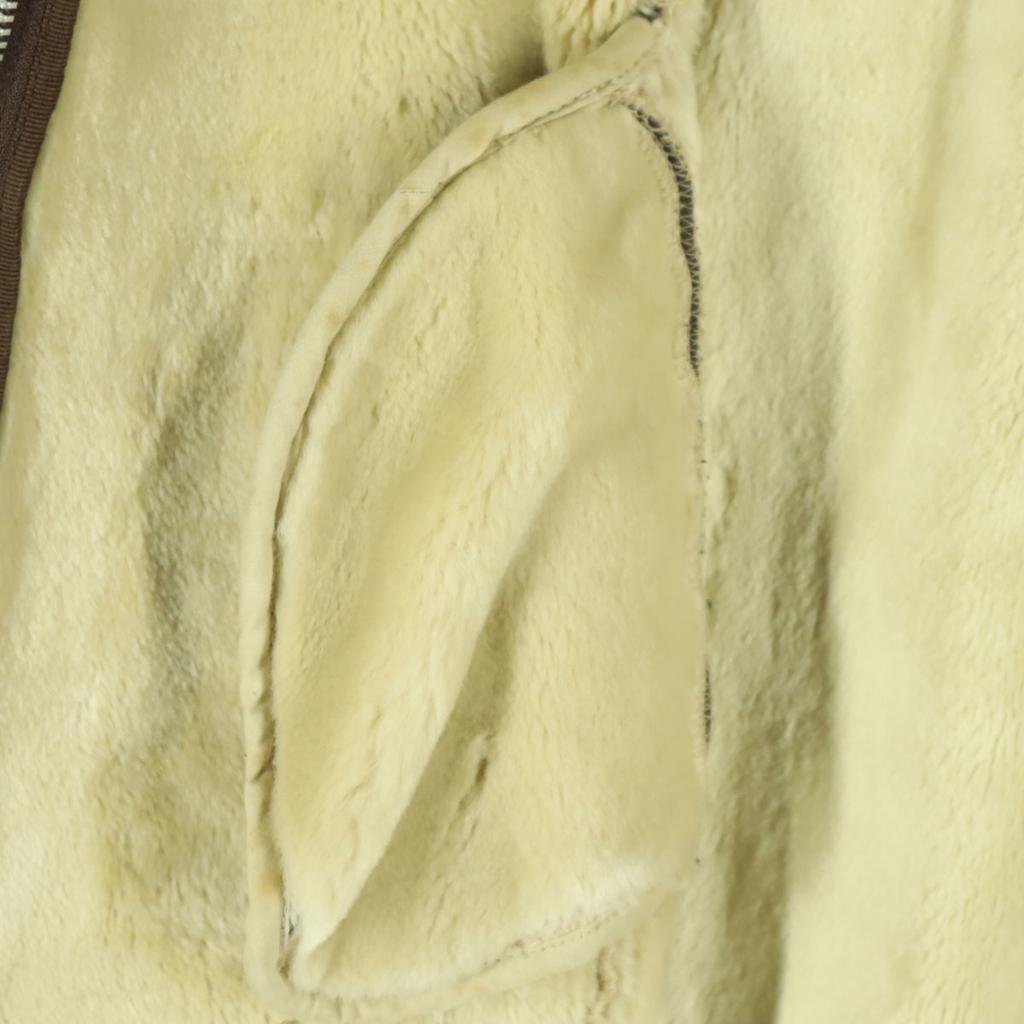 KETTY Long sleeve Boa liner with hood Leather coat M Brown Women Used