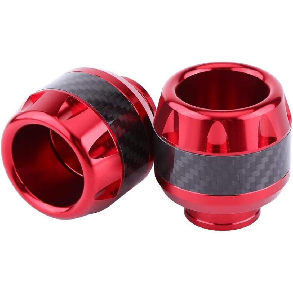 

Motorcycle Front Fork Frame Sliders 1 Pair of Carbon Fiber Plastic Fork Frame Sliders Crash Protection(red)