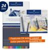Gold Faber Colored Pencil Tin 24 Faber-Castell Set, Pencils.