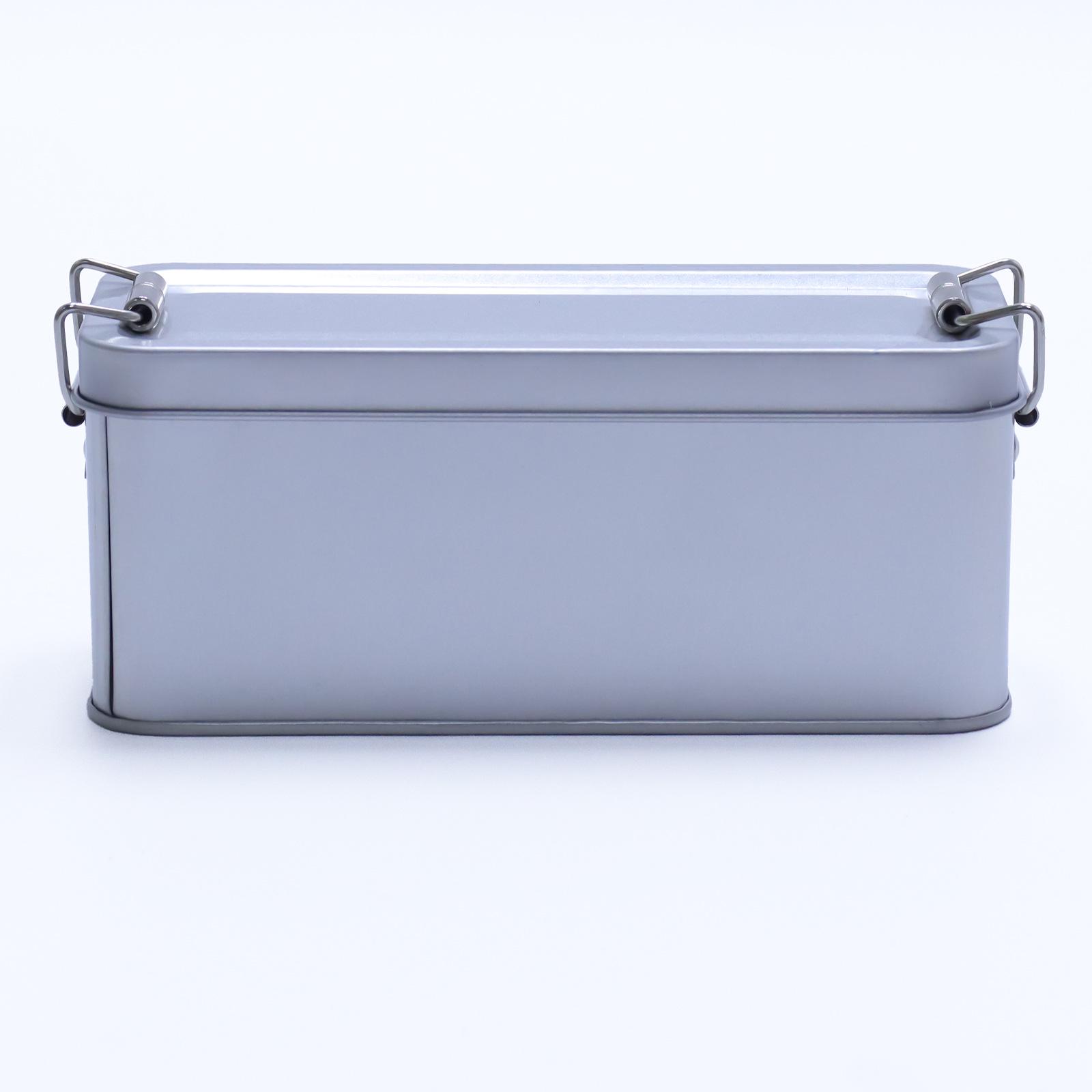 

Rectangular Double-Buckle Tin Box for Tea, Candy, Biscuits, and More