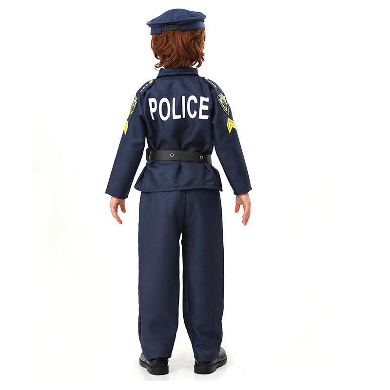 Children's Police Uniform Halloween Costume for Role-Play & Party Events