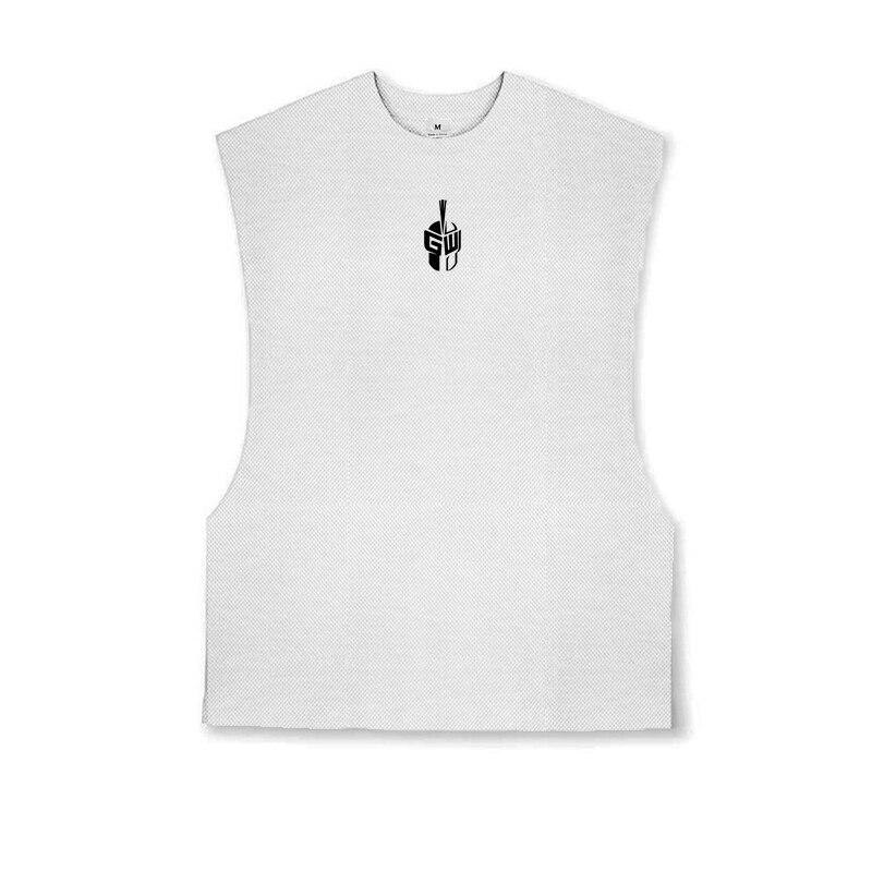 Muscleguys Pánské letní fitness tílko ze síťoviny, rychleschnoucí, tréninková vesta, sportovní ležérní tričko bez rukávů