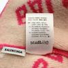 Used BALENCIAGA | Wool Logo Knit Cap Beanie Hat | 55/61 | Pink/White | Ladies
