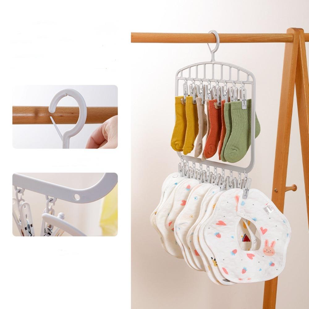 Space Saving Hanging Drying Rack Legging Organizer Socks Clip Hook Socks Drying Hanger Underwear