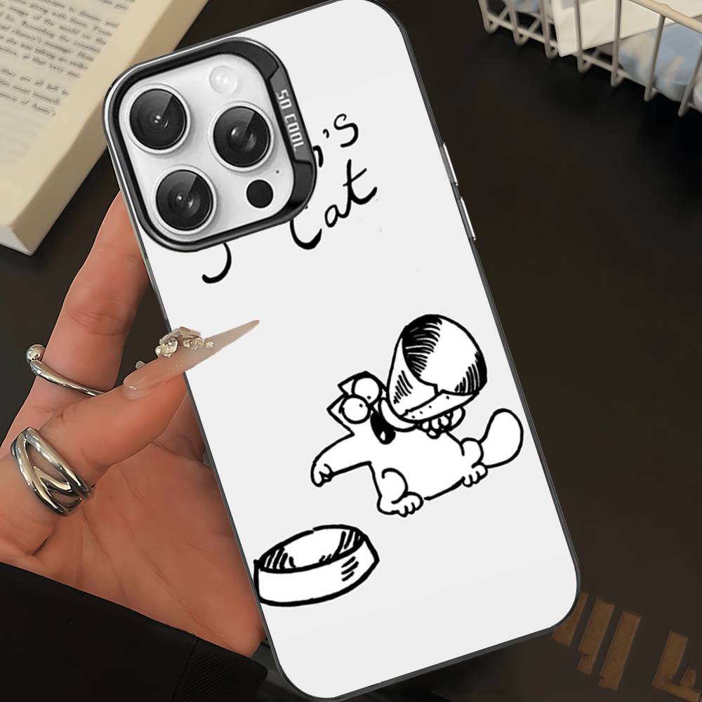 Cute S-Simons Cat Phone Case For IPhone 17 Air 16 15 14 13 12 11 Pro Max Color Hard Cover