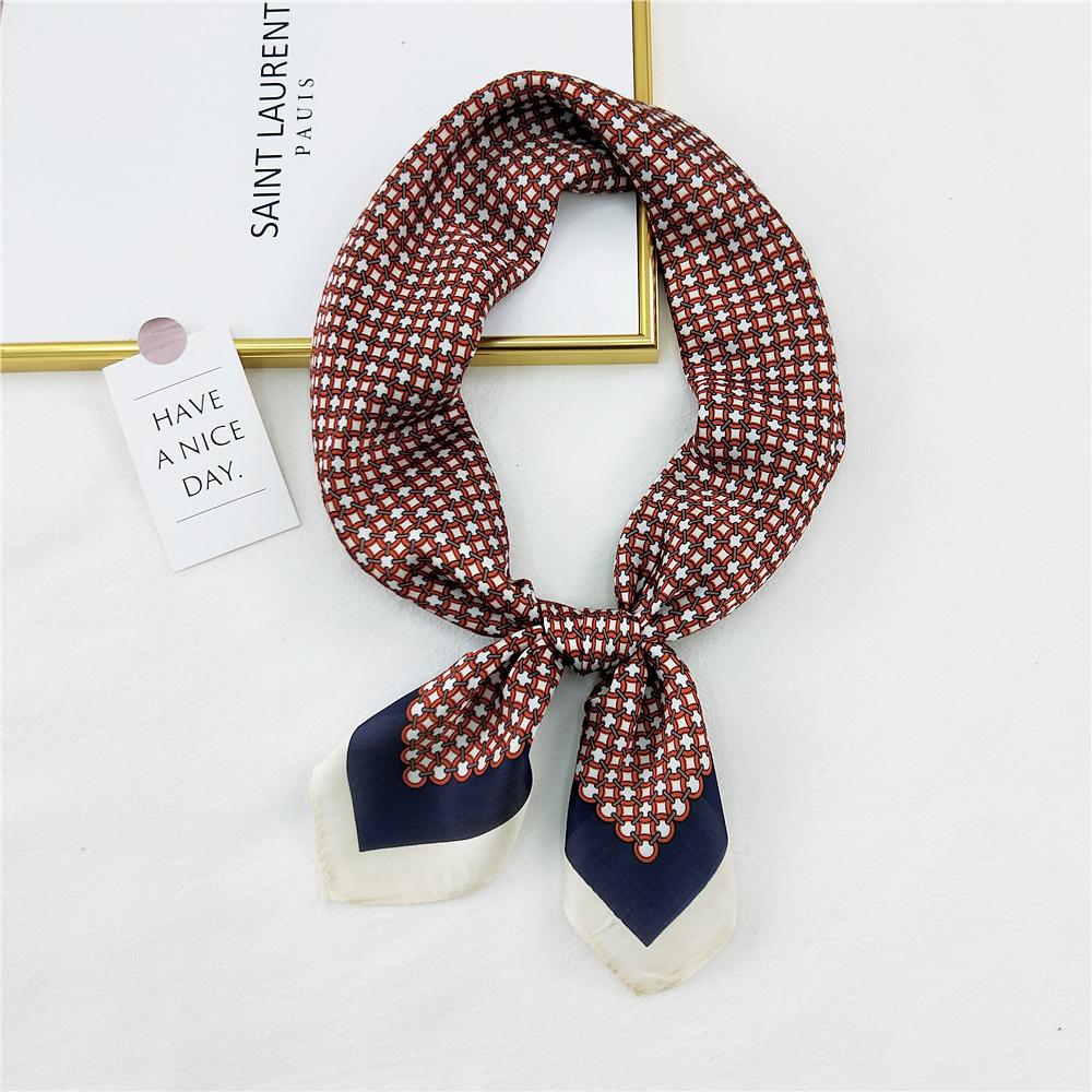 Fashion Decoration Scarf Hairband Tie Hair 70 Small Square Scarf Silk Scarf Women'S Spring And Autumn Versatile Small Scarf Professional Scarf
