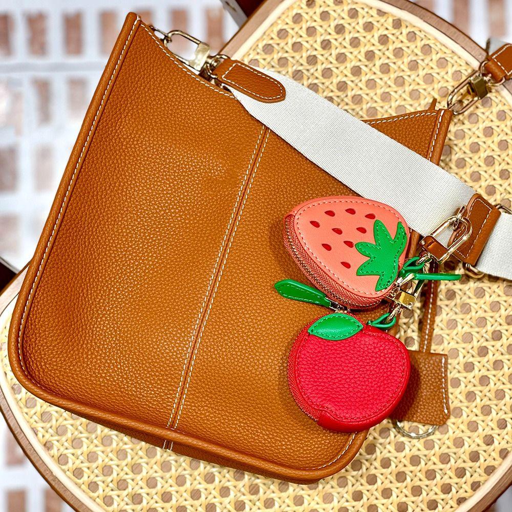 

Cute Fruit Shape Coin Purse Cherry Earphone Bag Fashion PU Leather Pendant Female Style 3