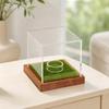 Golf Ball Showcase with Grass-Style Interior Dust Protection Acrylic